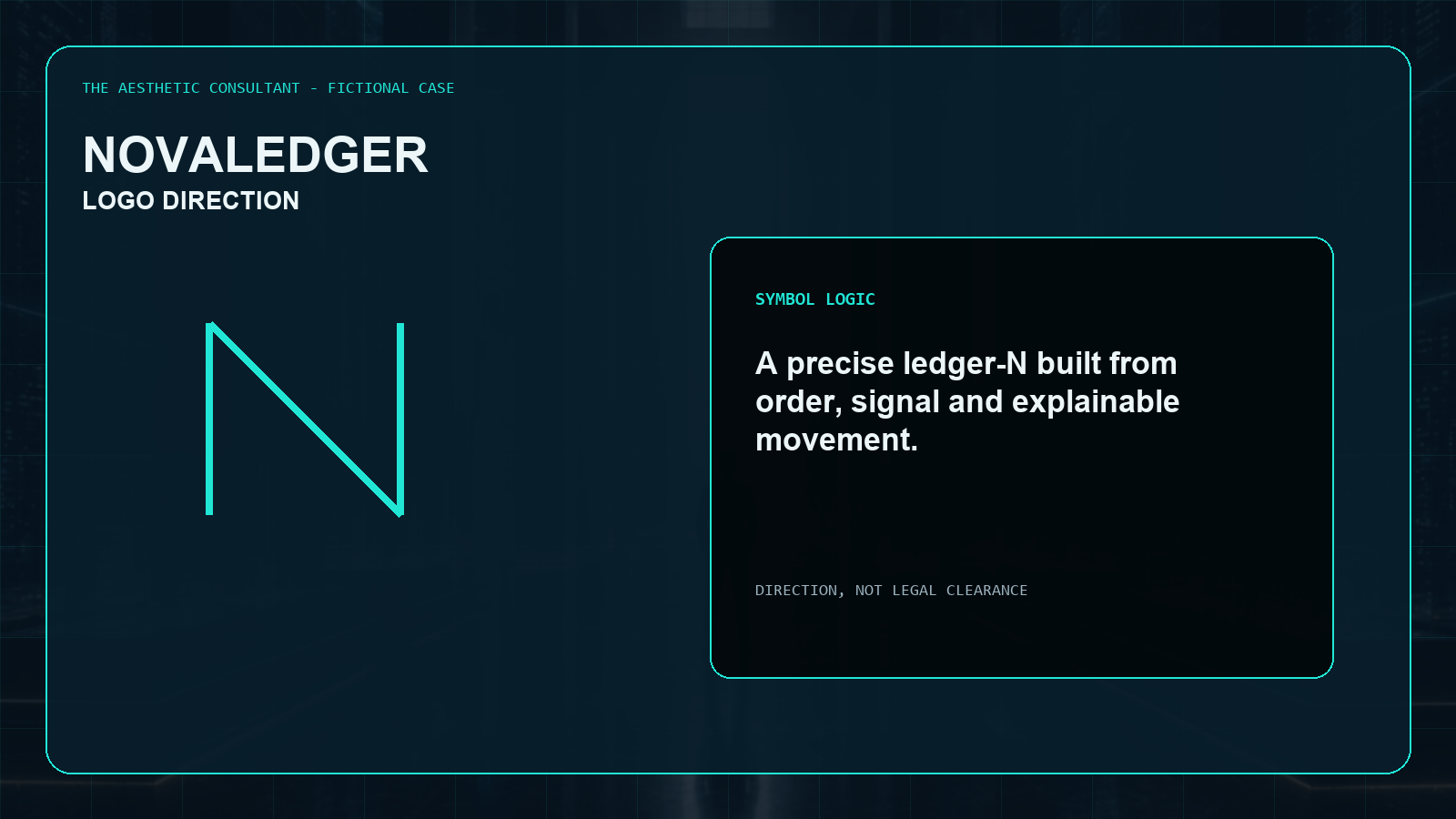 NOVALEDGER logo direction board